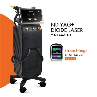 2 dalam 1 ND YAG + Mesin Laser Diod|Sistem Laser Estetik Berbilang Fungsi Profesional-